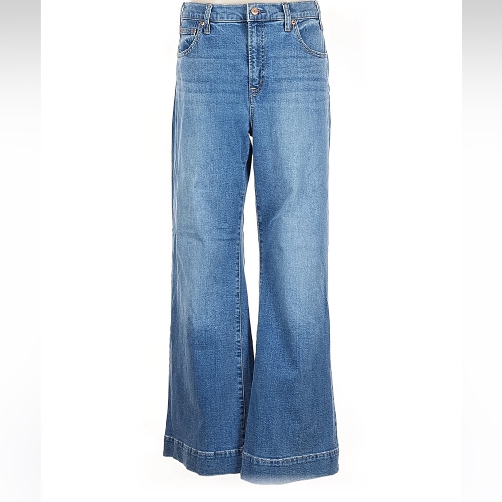 Women's Blue Wide-Leg Jeans